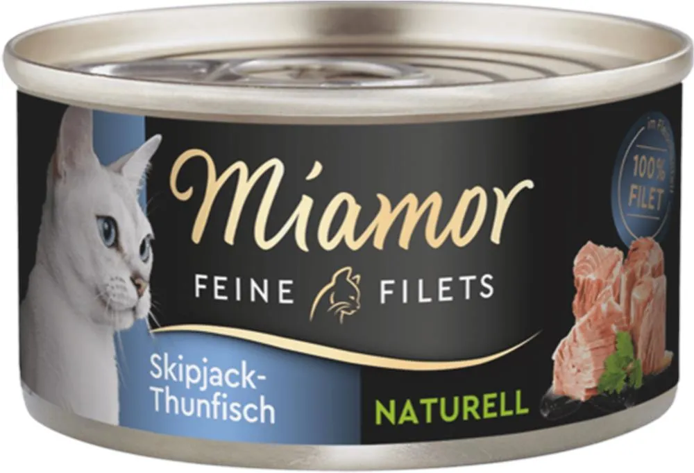 MIAMOR FEINE FILETS SKIPJACK TUNA, KONZERVA ZA MACKE 80G