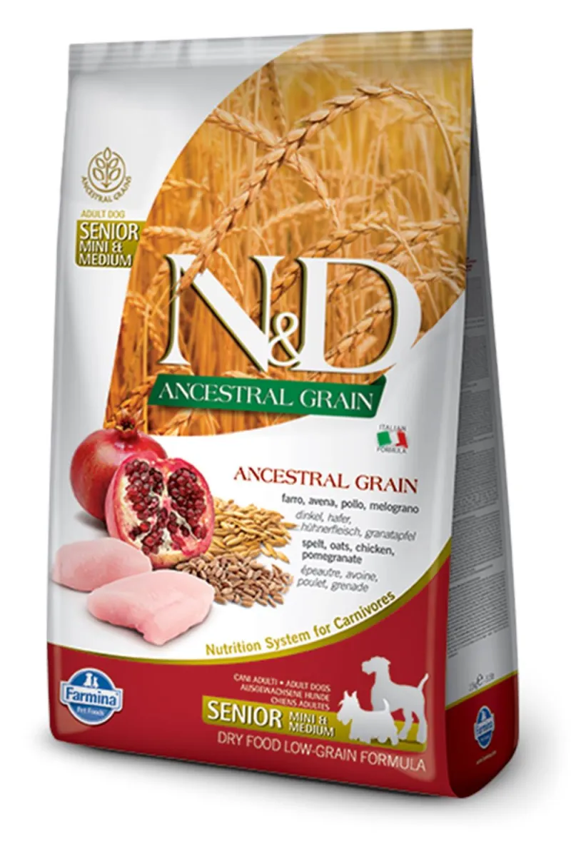 N&D AG SENIOR CHICKEN&POM. MEDIUM&MAXI 12KG
