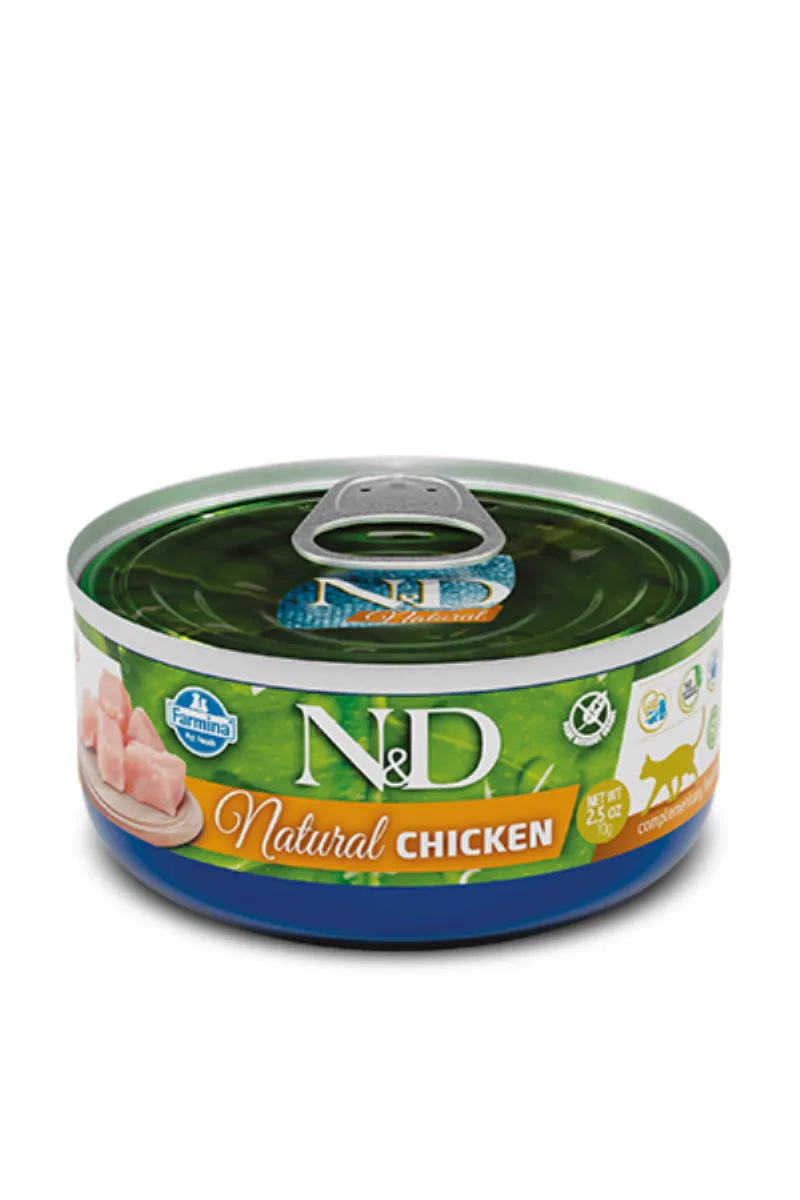 N&D CAN CAT NATURAL CHICKEN 70G