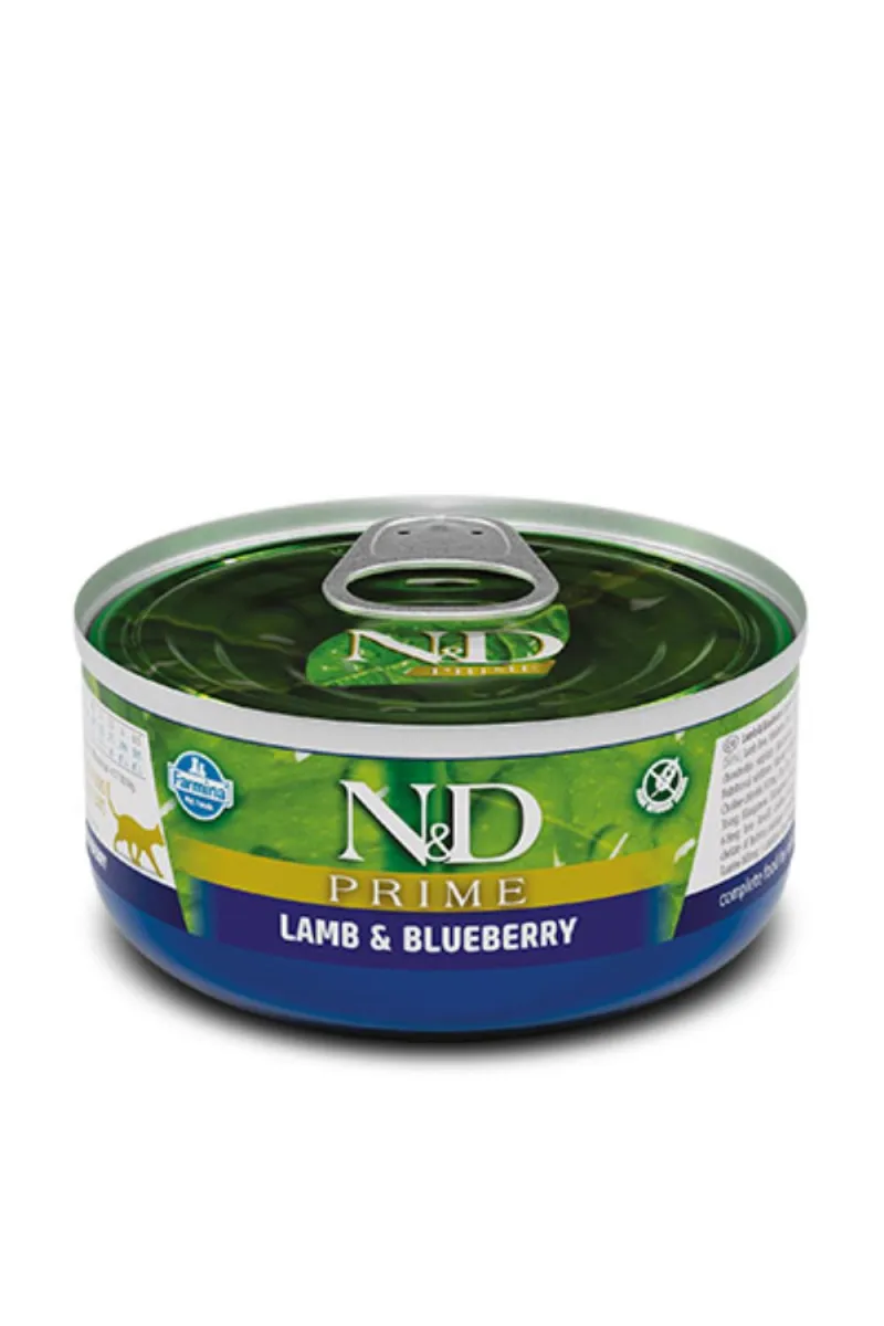 N&D CAN CAT PRIME LAMB&BLUEBERRY 70G
