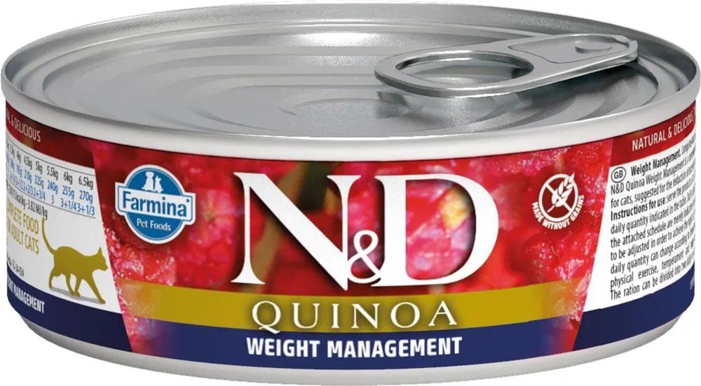 N&D CAN CAT QUINOA WEIGHT MANAGEMENT 80G