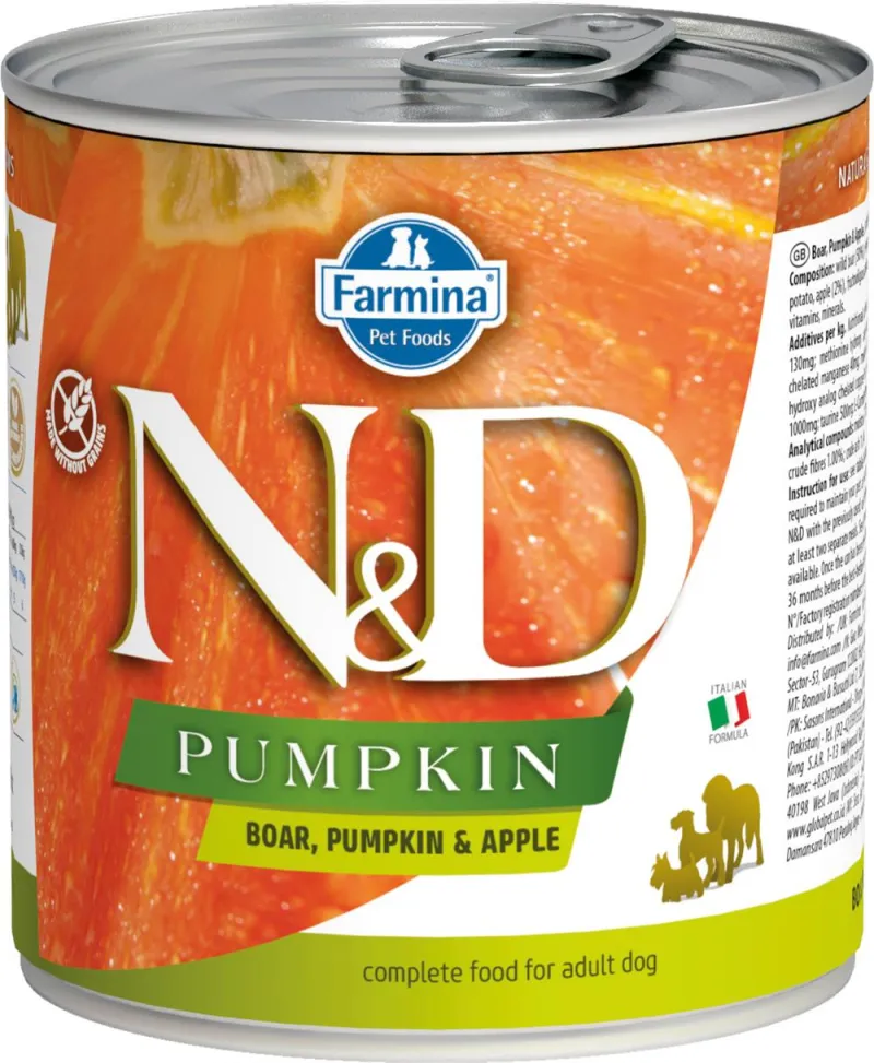 N&D CAN DOG PM BOAR&PUMPKIN&APPLE 285G