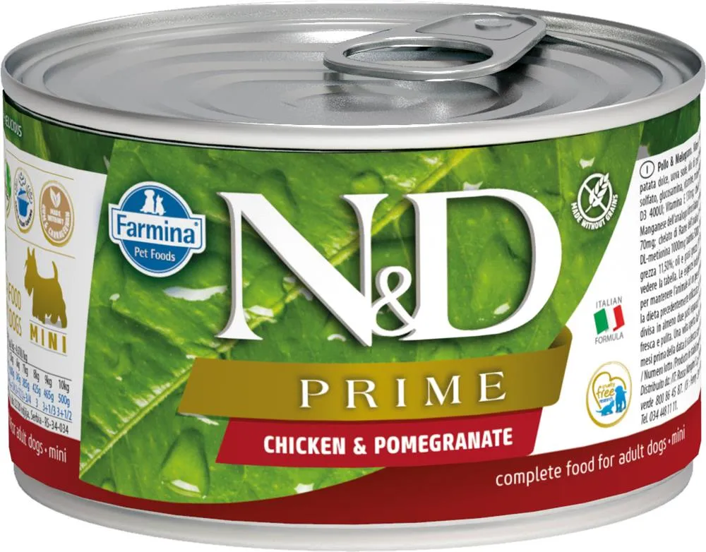 N&D CAN DOG PRIME MINI CHICKEN&POMEGRANATE 140G