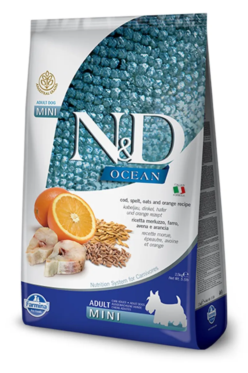 N&D OCEAN CODFISH SPELT,OATS&ORANGE MINI