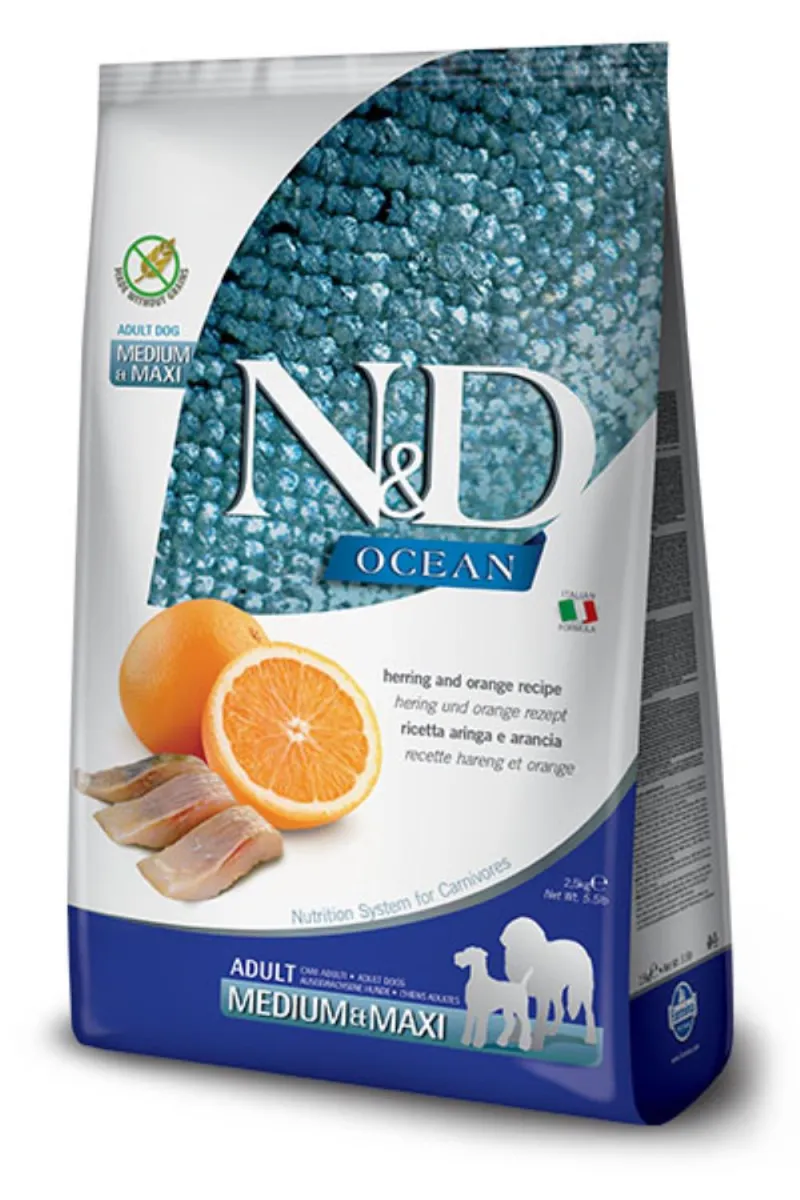 N&D OCEAN HERRING&ORANGE MEDIUM&MAXI