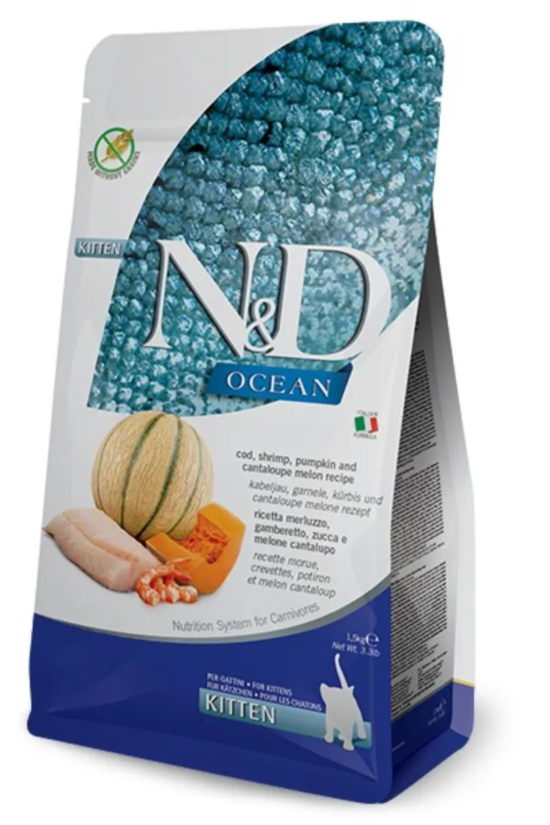 N&D OCEAN KITTEN COD,SHRIMP,PUMPKIN&CANTALOUPE MELON