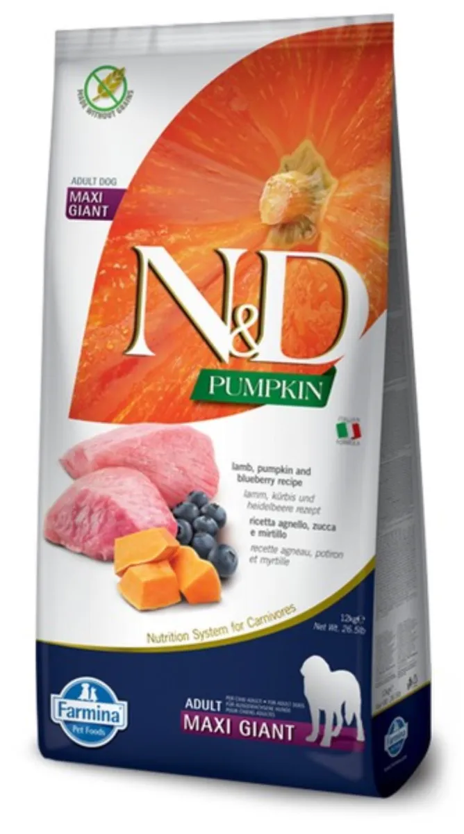 N&D PUMPKIN LAMB&BLUEBERRY GIANT MAXI 12KG
