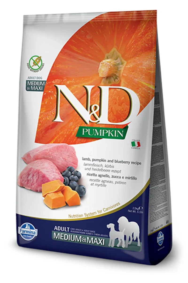 N&D Pumpkin Lamb&Blueberry Medium&Maxi