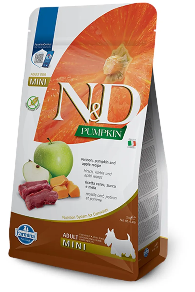 N&D PUMPKIN VENISON&APPLE MINI 2KG
