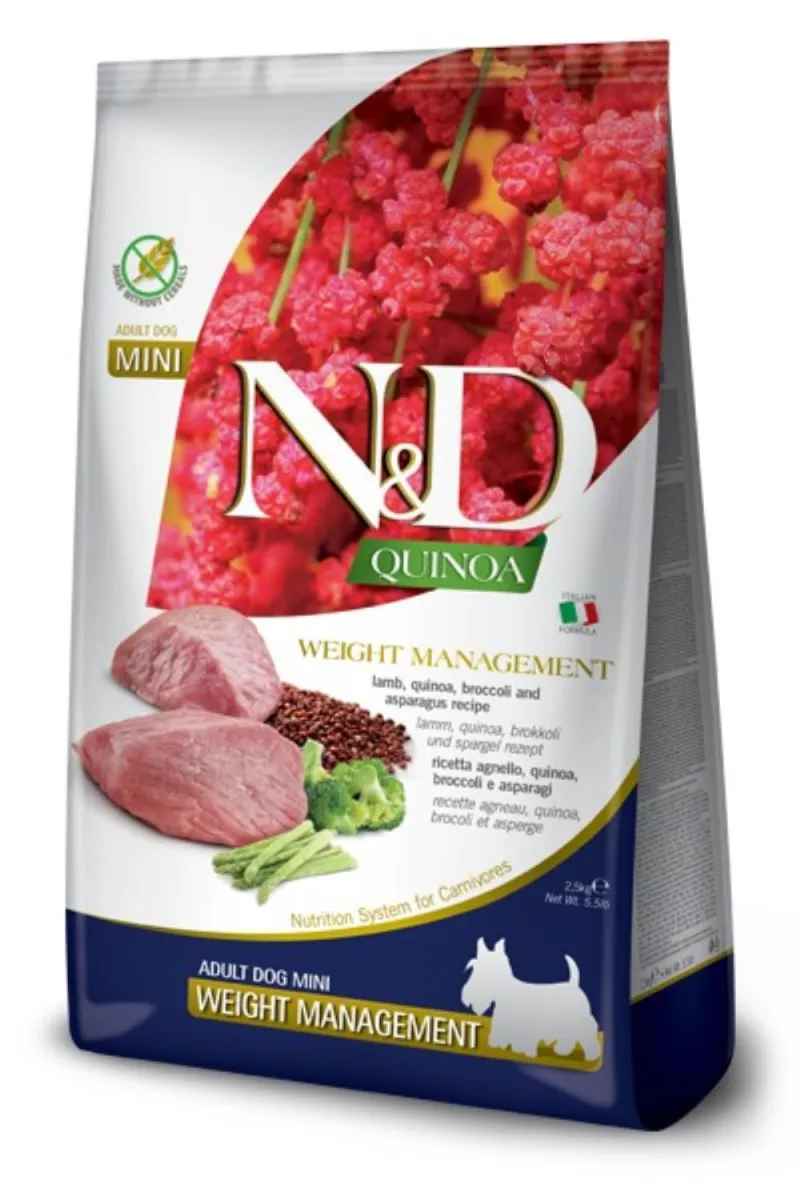 N&D QUINOA WEIGHT MANAGEMENT LAMB&ASPARAGUS MINI