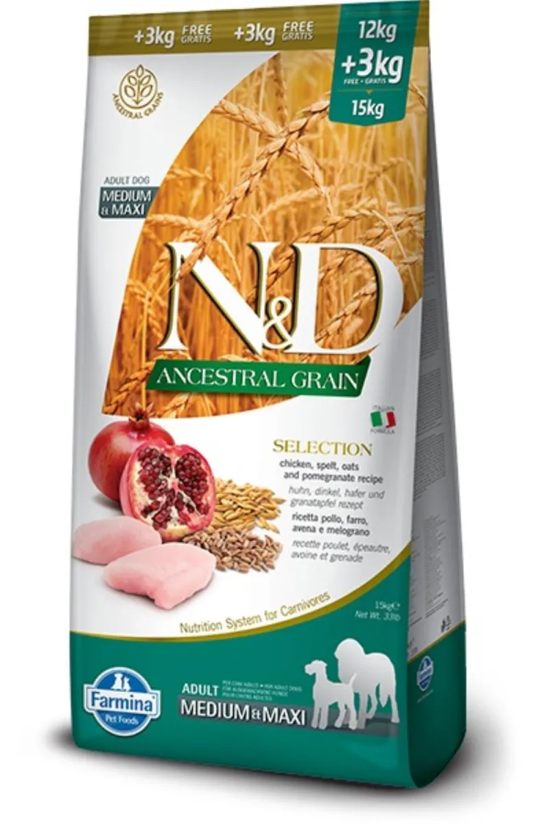 N&D SELECTION CHICKEN&POMEGRANATE MED&MAXI 15KG