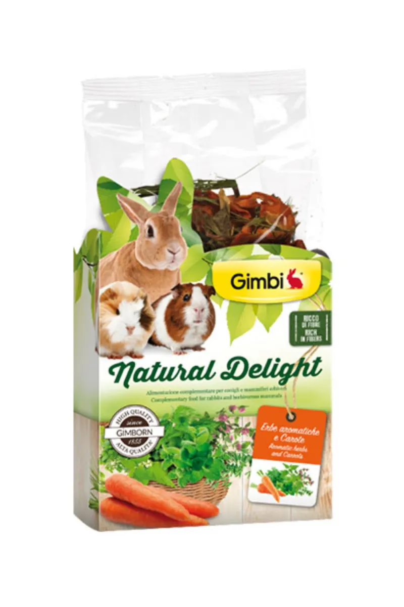 NATURAL DELIGHT biljke i sargarepa   poslastiva za glodare 100g