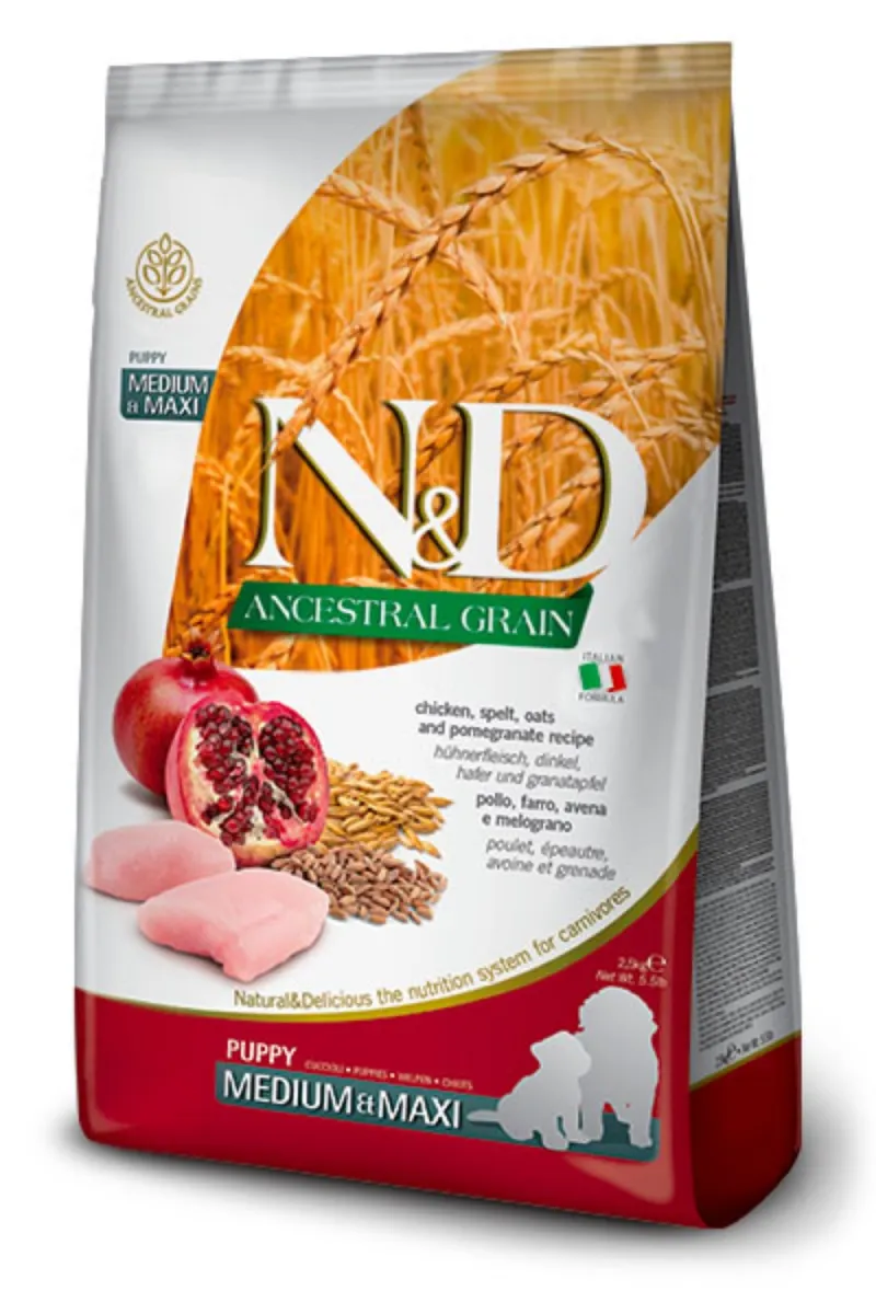 N&D AG Puppy Chicken&Pom. Medium&Maxi 12kg