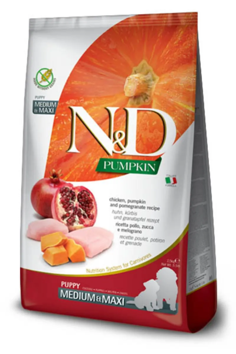 N&D Pumpkin Puppy Chicken&Pom, Medium&Maxi 12kg