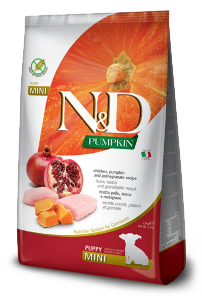 N&D Pumpkin Puppy Chicken&Pom. Mini 7kg