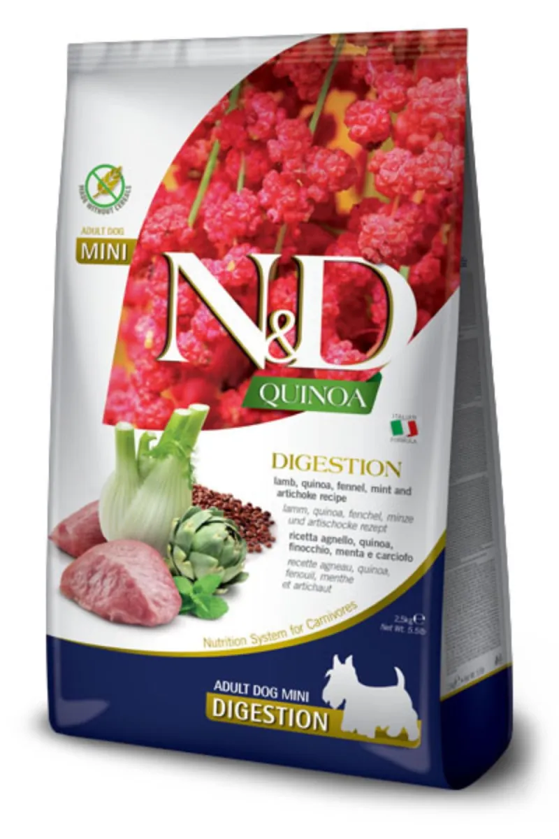 N&D Quinoa Digestion Lamb&Fennel Mini 800g