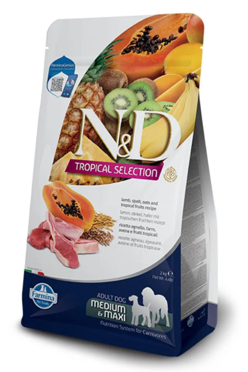 N&D Tropical Lamb Medium&Maxi 10kg