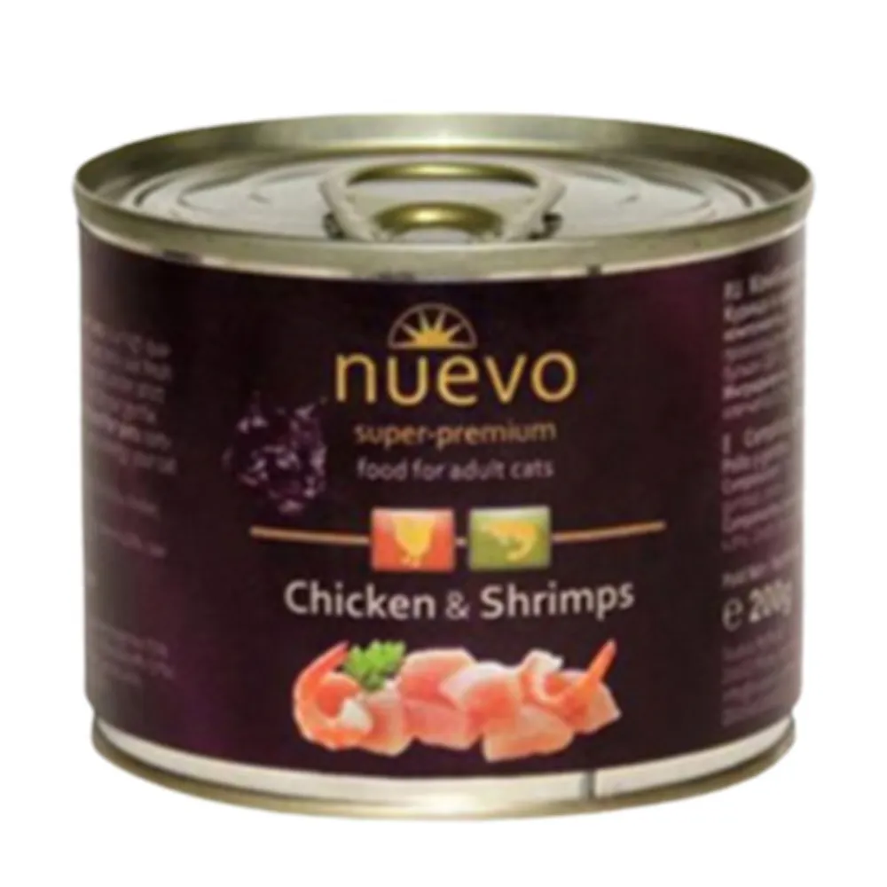 NUEVO PILETINA I SKAMPI GRAIN FREE ZA MACKE 200G