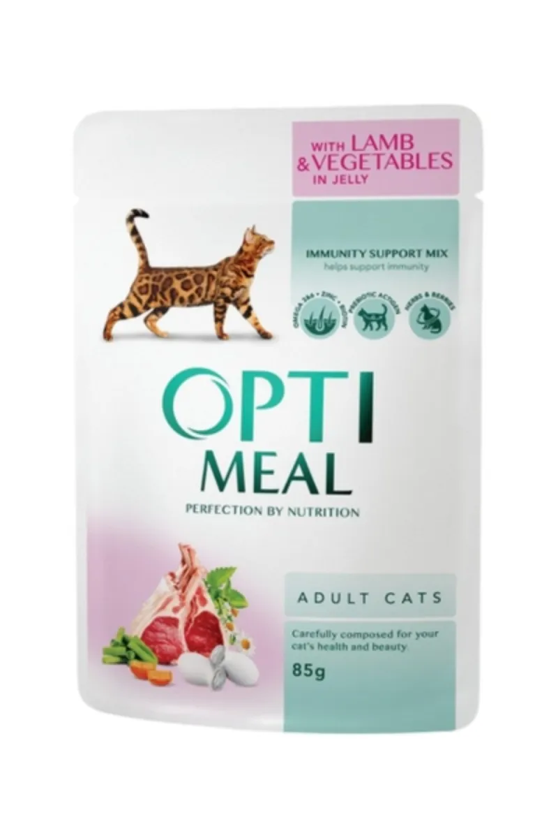 OPTIMEAL SOS ZA MACKE JAGNJETINA I POVRCE U ZELEU 85G