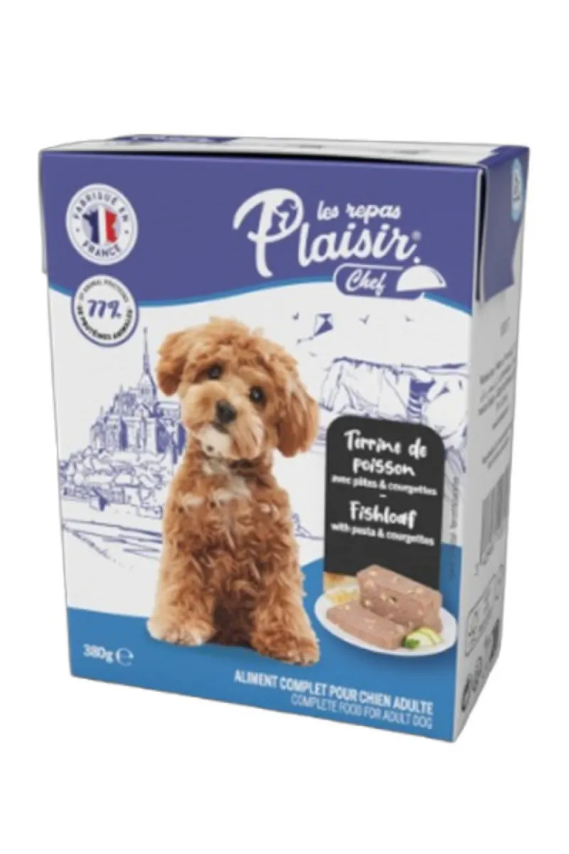 PLAISIR CHEF PASTETA ZA PSE RIBA SA TESTENINOM I TIKVICAMA 380 G