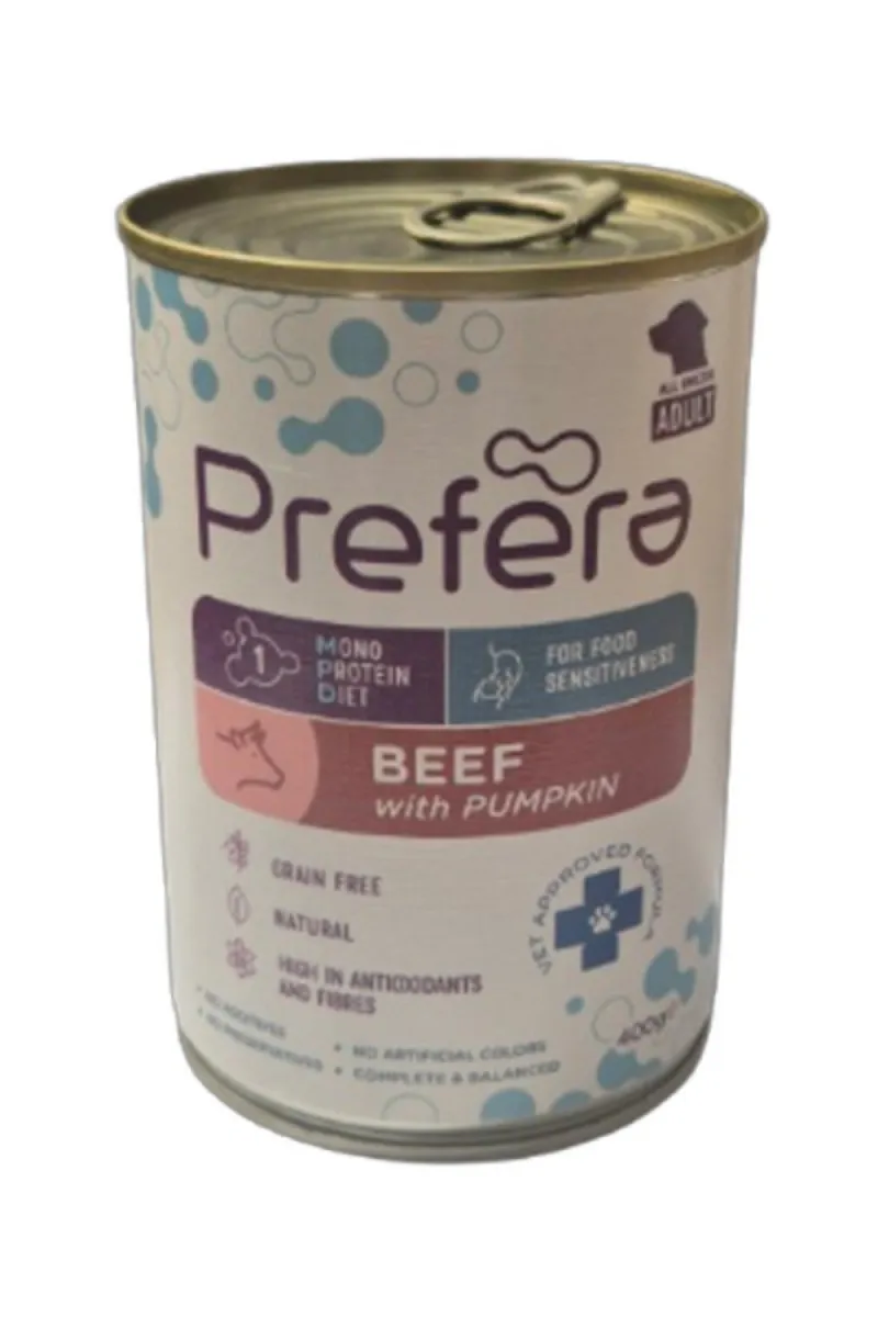 PREFERA MONOPROTEIN PASTETA ZA PSE GOVEDINA I BUNDEVA 400 G