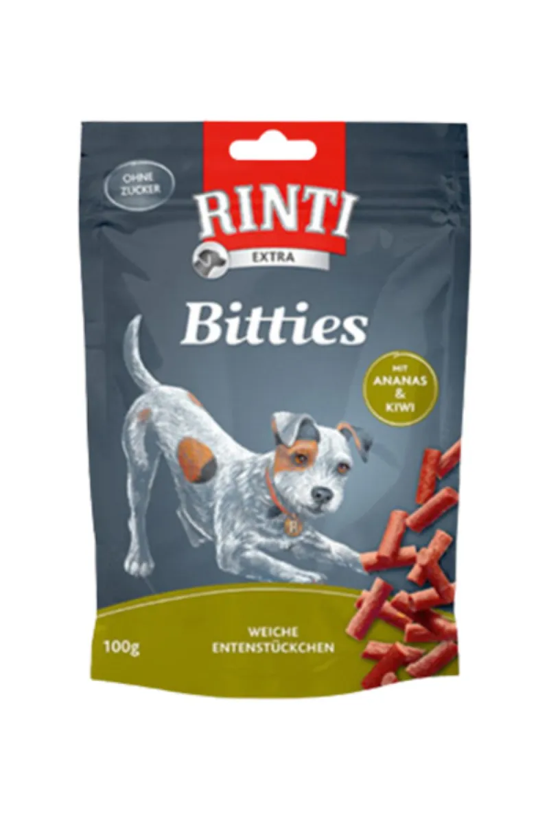 RINTI BITTES AD PACETINA, ANANAS I KIVI, POSLASTICA ZA PSE 100G