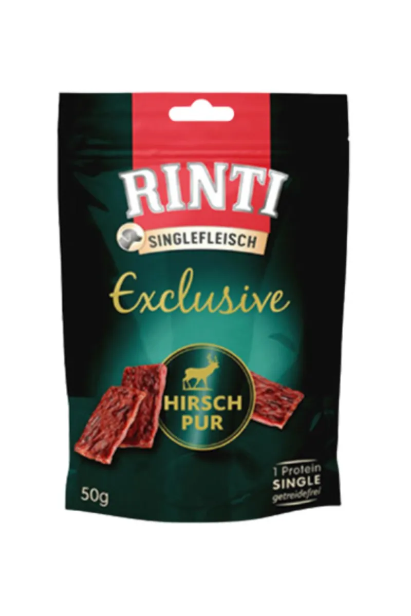 RINTI EXCLUSIVE JELENSKO MESO, POSLASTICA ZA PSE 50G