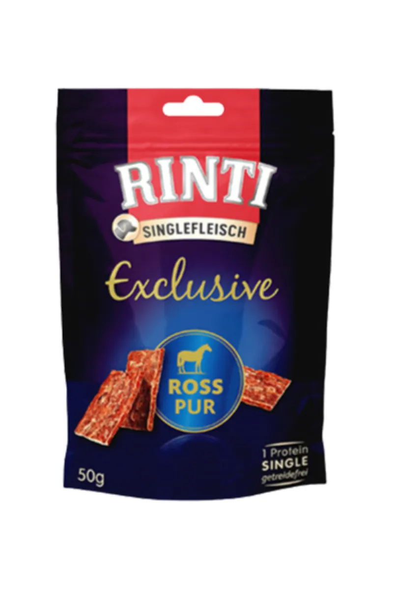 RINTI EXCLUSIVE KONJSKO MESO, POSLASTICA ZA PSE 50G