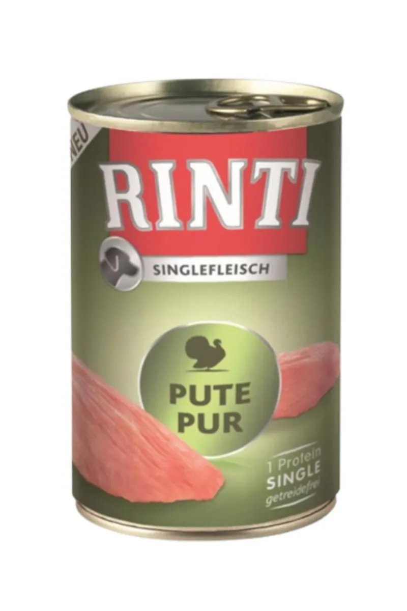 RINTI SINGLEFLEISCH EXCLUSIVE CURECE MESO, KONZERVA ZA PSE 400G