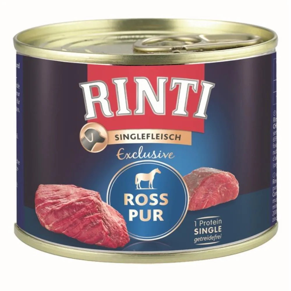 RINTI SINGLEFLEISCH EXCLUSIVE KONJSKO MESO, KONZERVA ZA PSE 185G