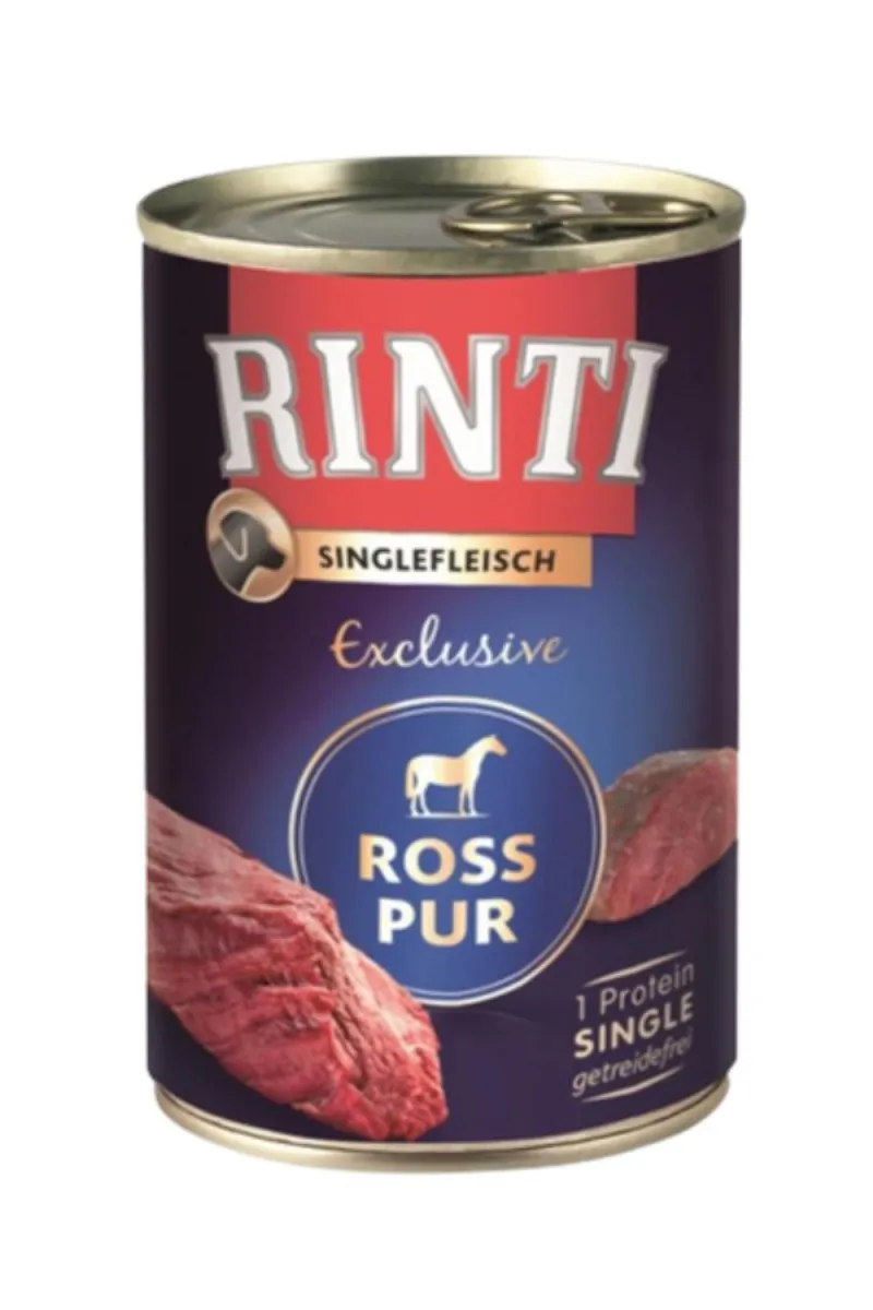 RINTI SINGLEFLEISCH EXCLUSIVE KONJSKO MESO, KONZERVA ZA PSE 400G