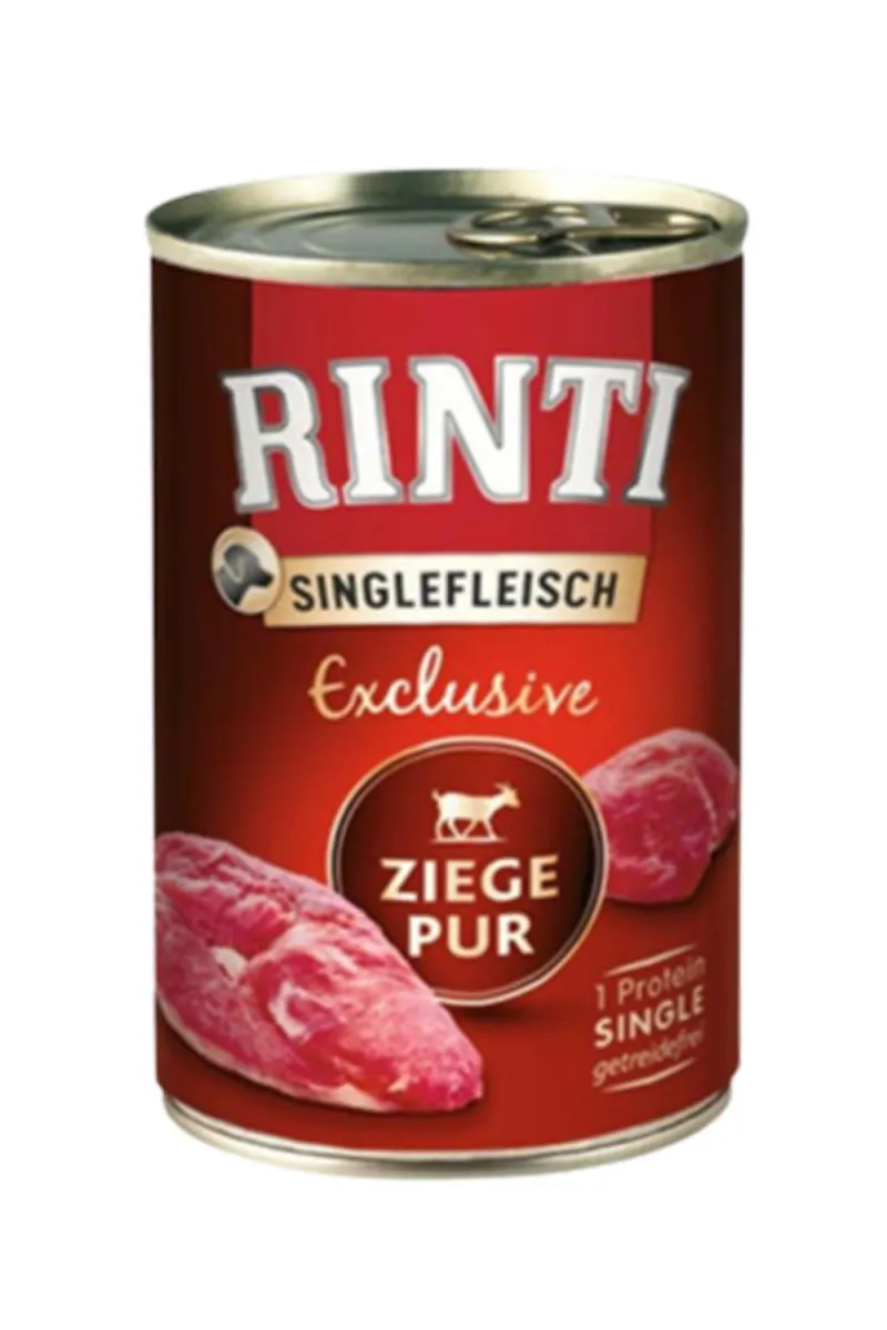 RINTI SINGLEFLEISCH EXCLUSIVE KOZIJE MESO, KONZERVA ZA PSE 400G