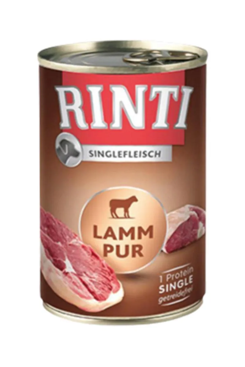 RINTI SINGLEFLEISCH PUR JAGNJETINA, KONZERVA ZA PSE 400G