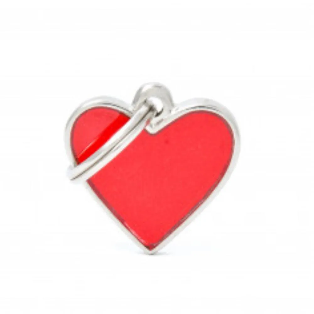 SMALL HEART REFLECTIVE RED