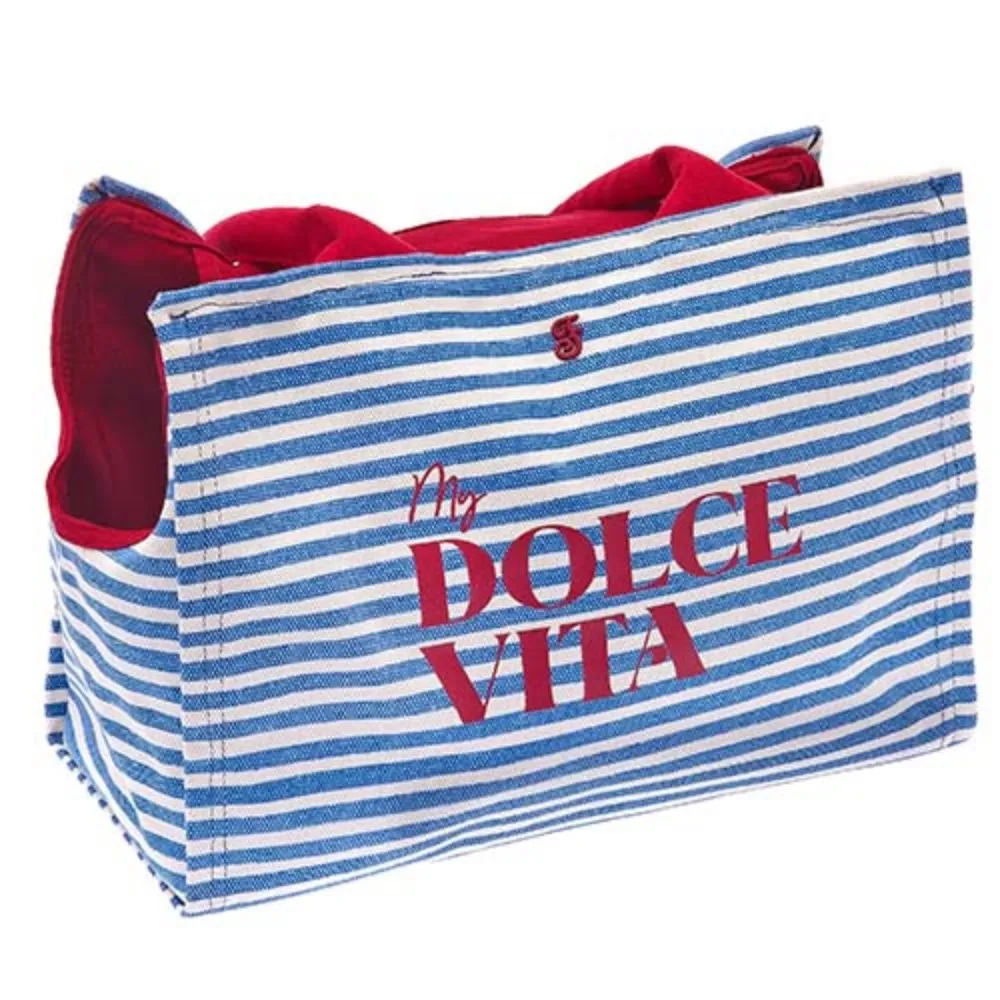 TORBA DOLCEVITA PLAVA 40X30X20CM