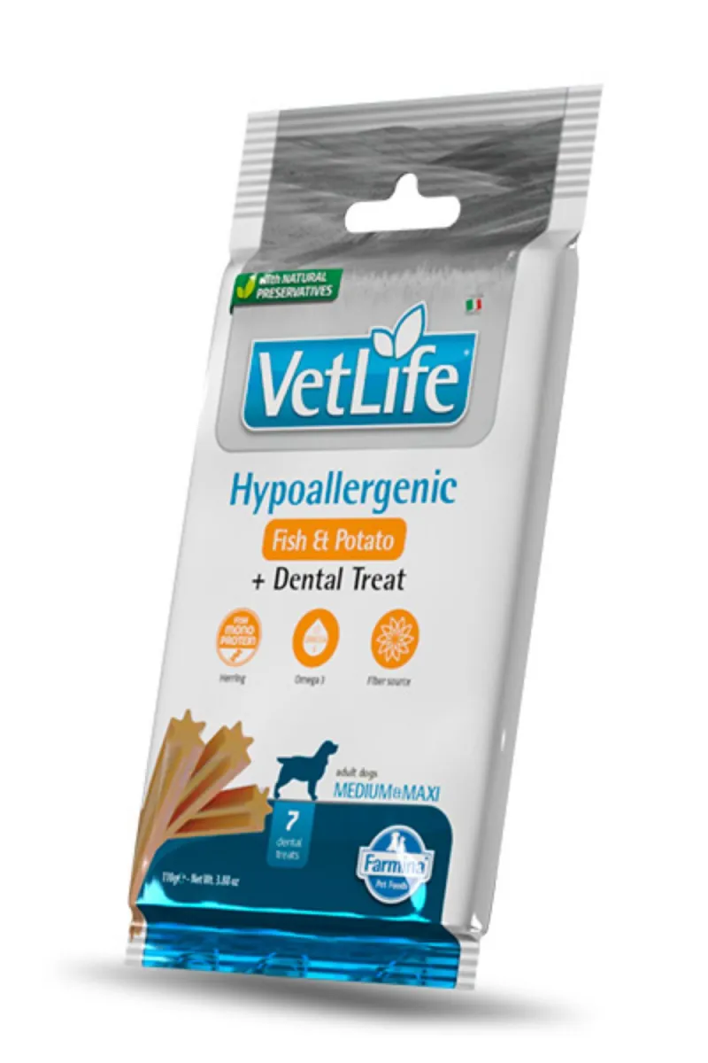 VET LIFE HYPO FISH & POTATO POSLASTICA ZA PSE, MED/MAX 110 G