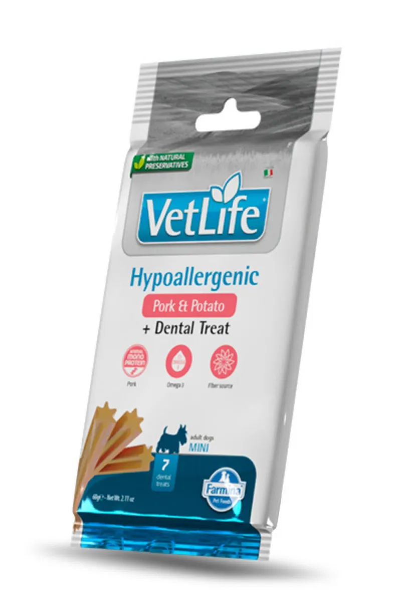 VET LIFE HYPO PORK & POTATO POSLASTICA ZA PSE, MINI 60 G