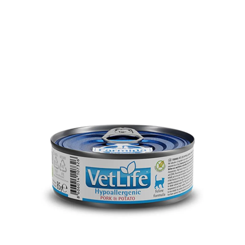 VET LIFE ND CAT HYPOALLERGENIC PORK&POTATO 85G