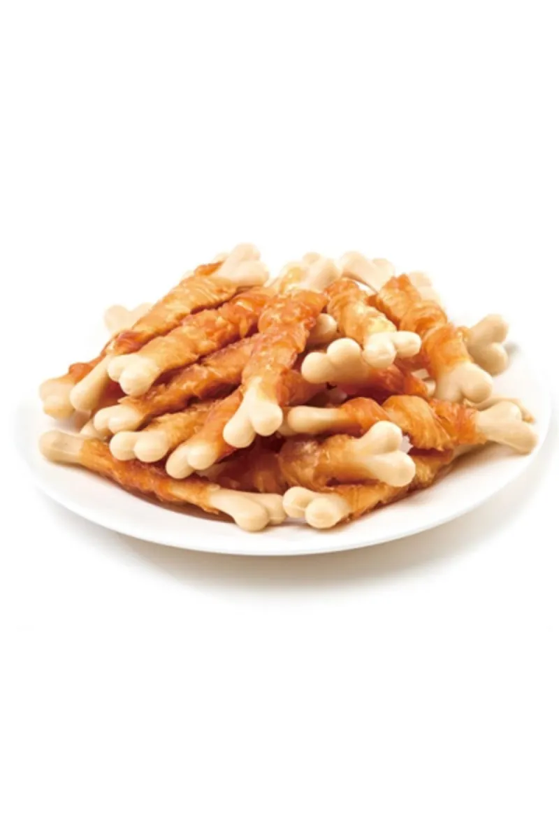 WANPY CHICKEN JERKY & CALCIUM BONE WRAP 1KG