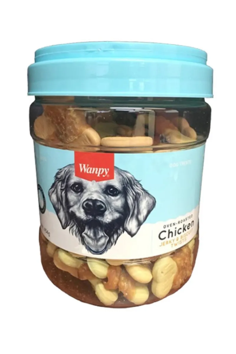 WANPY CHICKEN JERKY JAR 454G