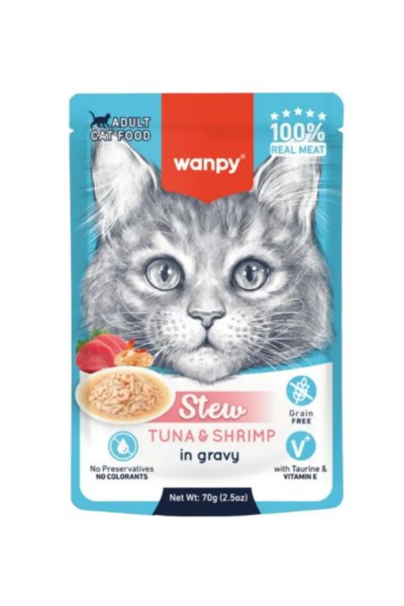 Wanpy gulas za macke tuna i skampi 70 g