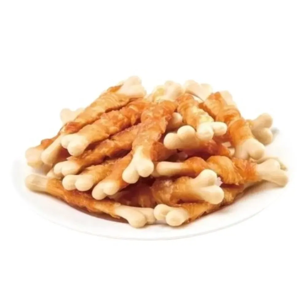 Wanpy Jerky&amp;Calcium Bone Twist poslastica za pse sa piletinom