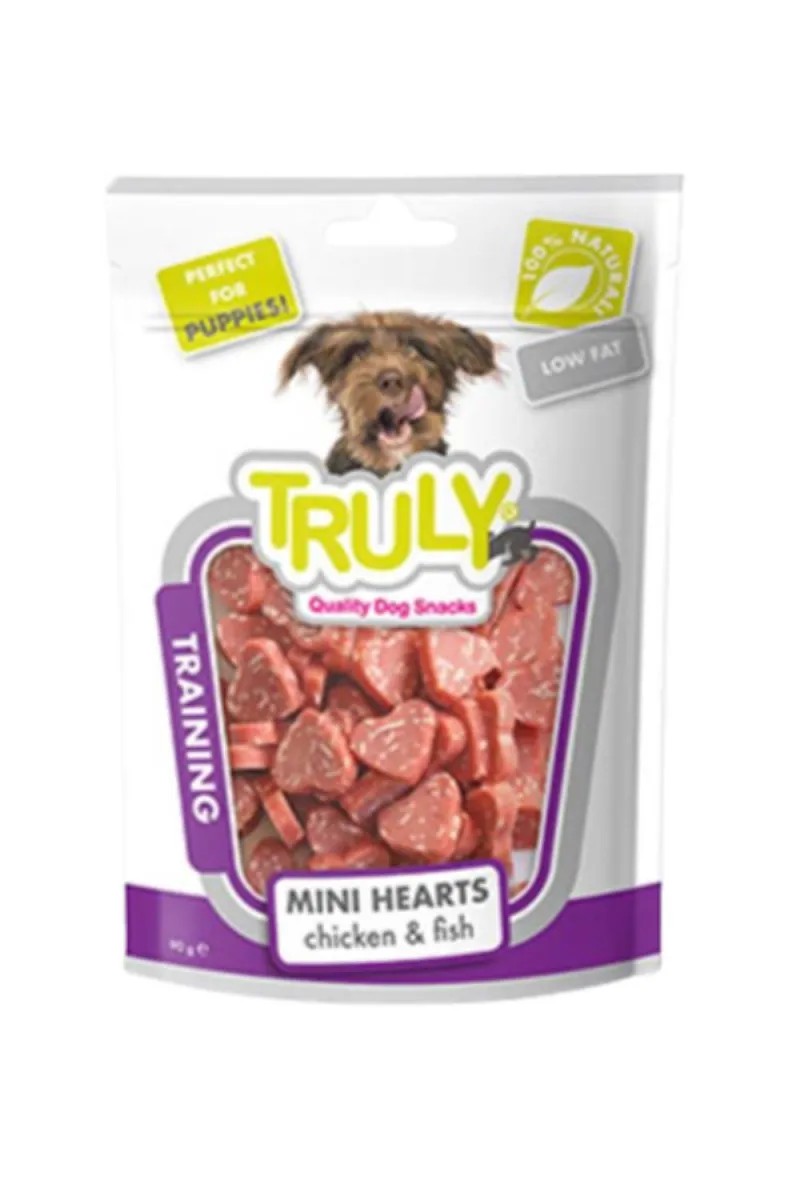 Wanpy  Truly Mini srca, piletina i riba - poslastica za pse 90g
