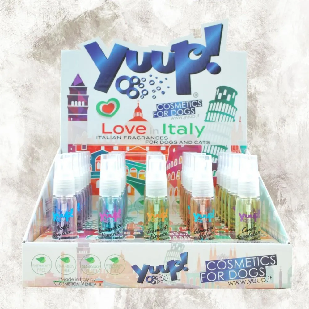 YUUP! DISPLAY LOVE IN ITALY - FRAGRANCES 30ML - (TOTAL 30 UNITS)