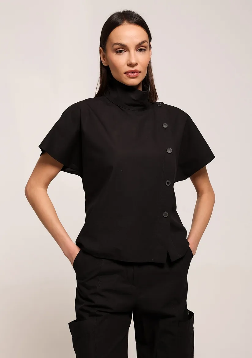 BLUZA SA ASIMETRIČNIM KOPČANJEM