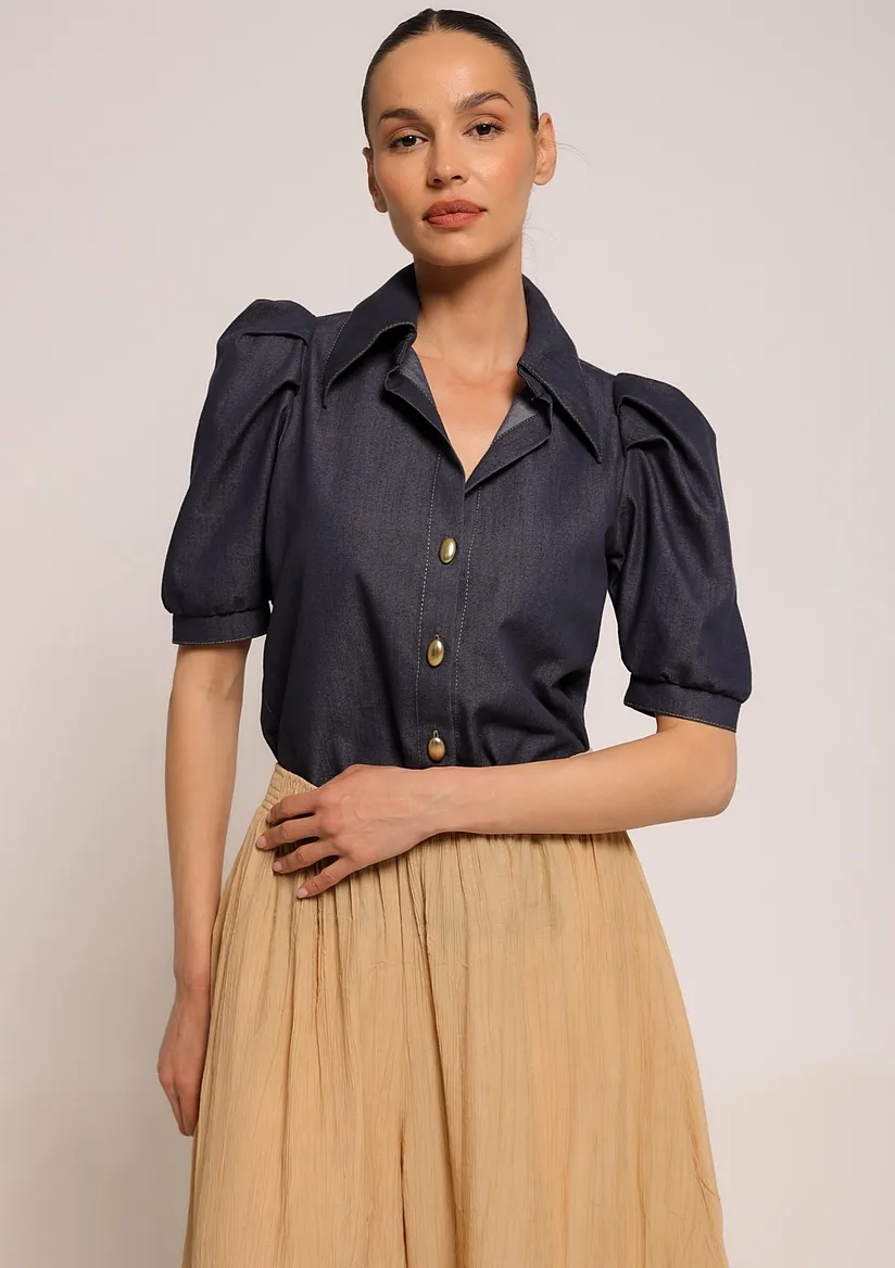 BLUZA SA PUF RUKAVIMA