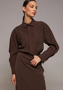 BLUZA SA SKRIVENIM KOPČANJEM