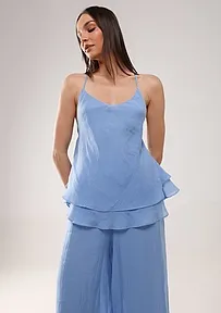 BLUZA SA TANKIM BRETELAMA