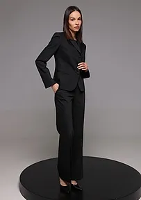 CRNE PANTALONE RAVNOG KROJA