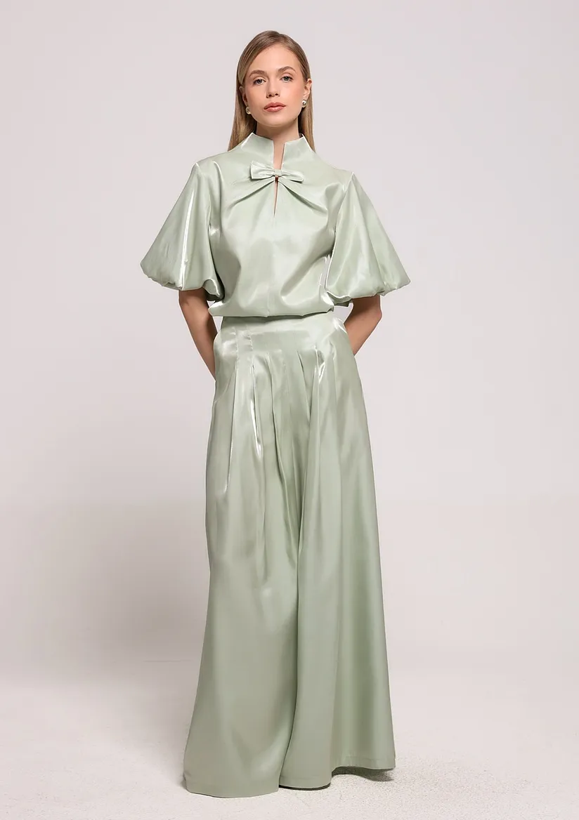 ŠIROKE SATENSKE PANTALONE